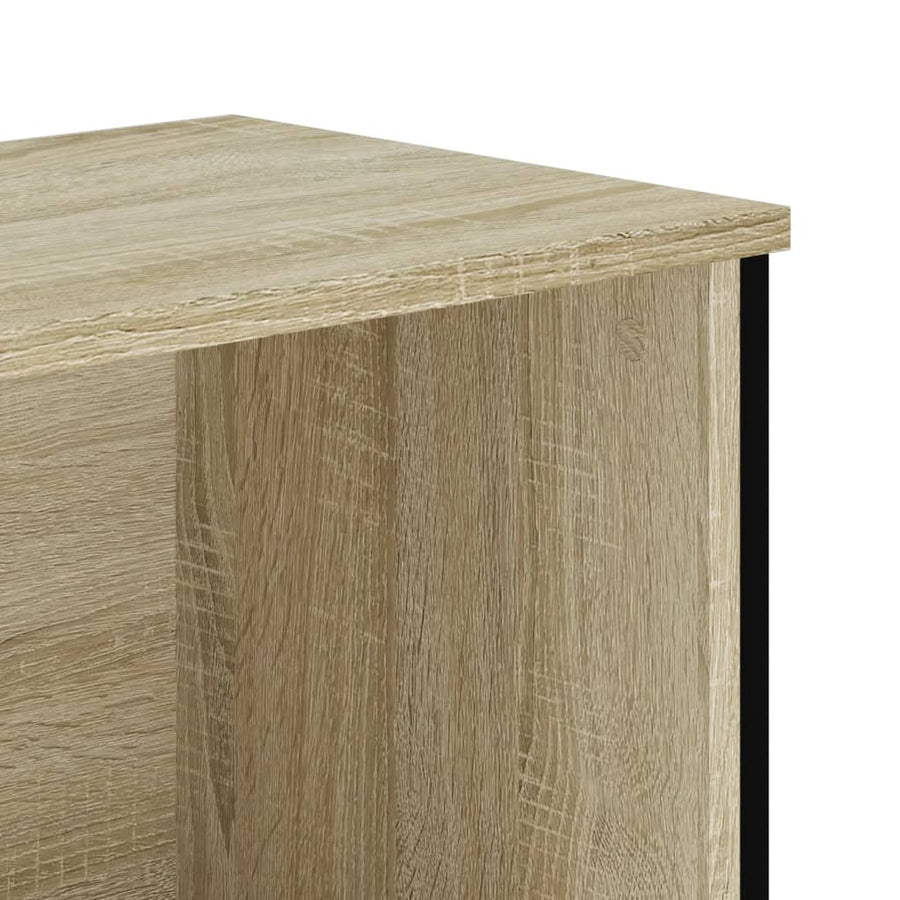Boekenkast 80x31x137,5 cm bewerkt hout sonoma eikenkleurig