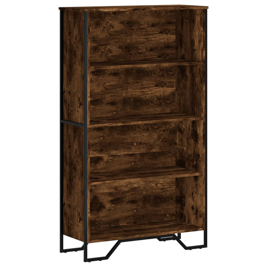 Boekenkast 80x31x137,5 cm bewerkt hout gerookt eikenkleurig