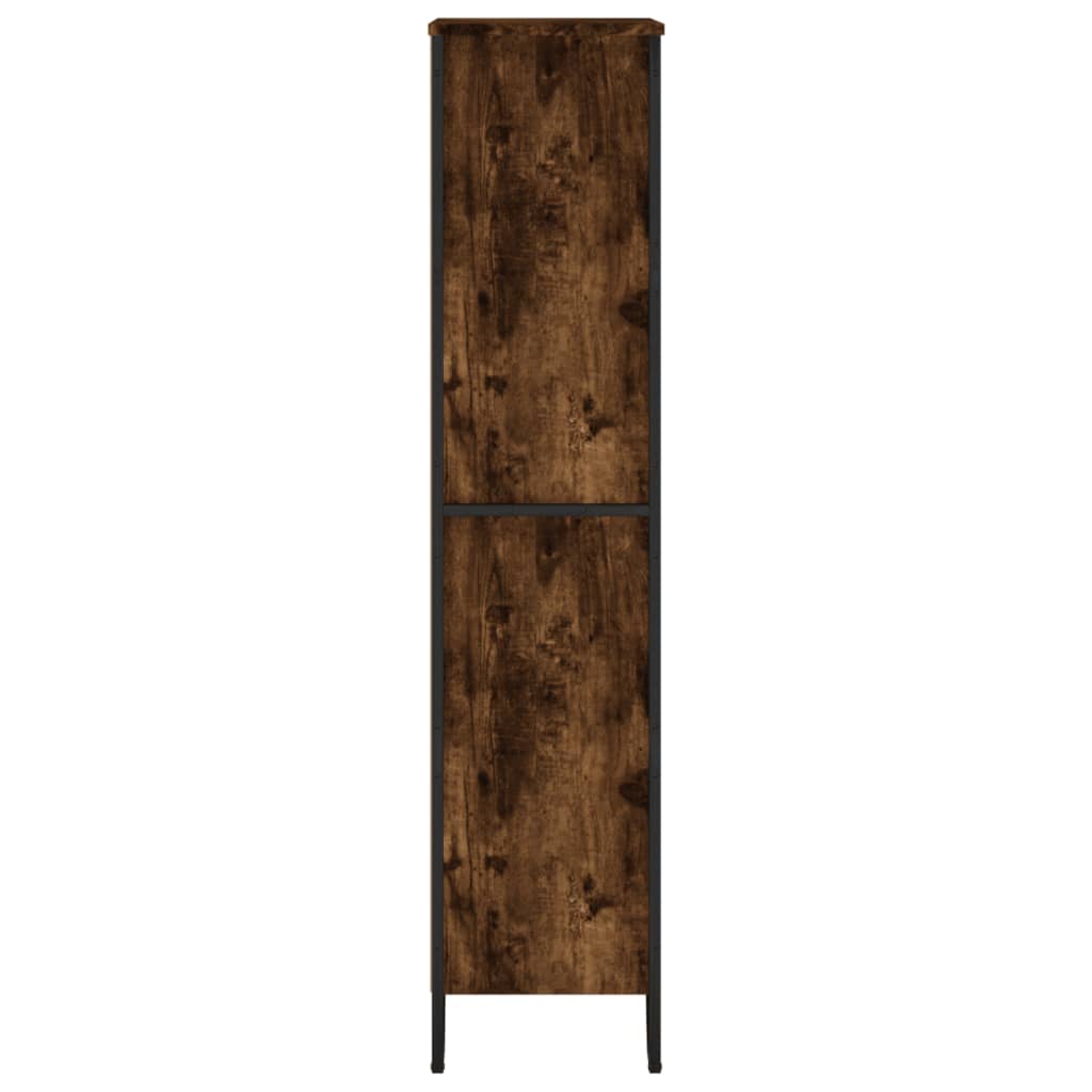 Boekenkast 80x31x137,5 cm bewerkt hout gerookt eikenkleurig