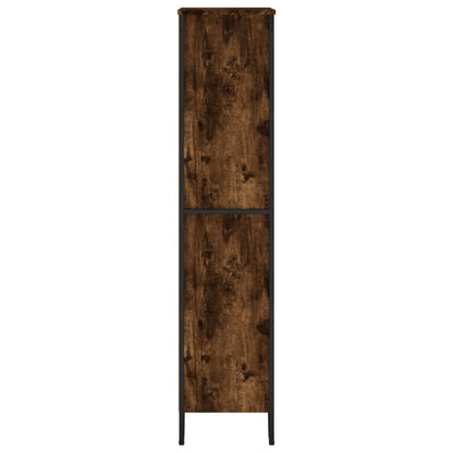 Boekenkast 80x31x137,5 cm bewerkt hout gerookt eikenkleurig