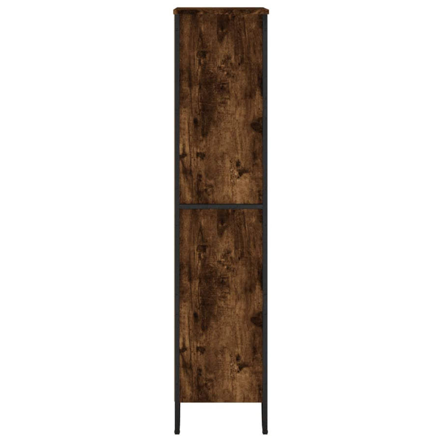 Boekenkast 80x31x137,5 cm bewerkt hout gerookt eikenkleurig