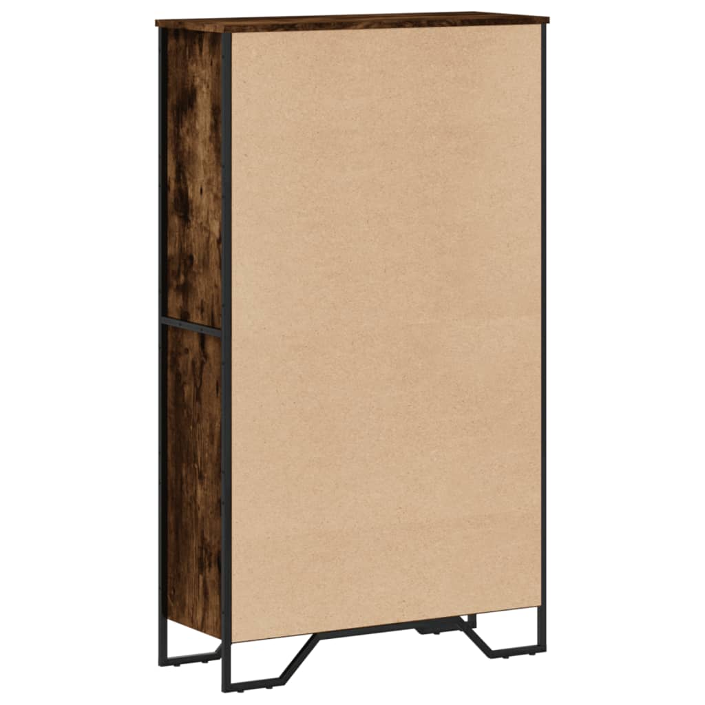 Boekenkast 80x31x137,5 cm bewerkt hout gerookt eikenkleurig