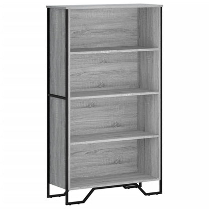 Boekenkast 80x31x137,5cm bewerkt hout grijs sonoma eikenkleurig