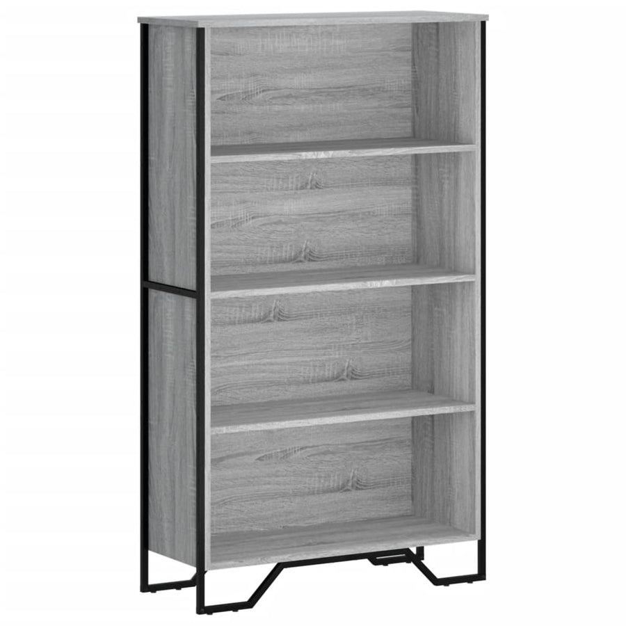 Boekenkast 80x31x137,5cm bewerkt hout grijs sonoma eikenkleurig