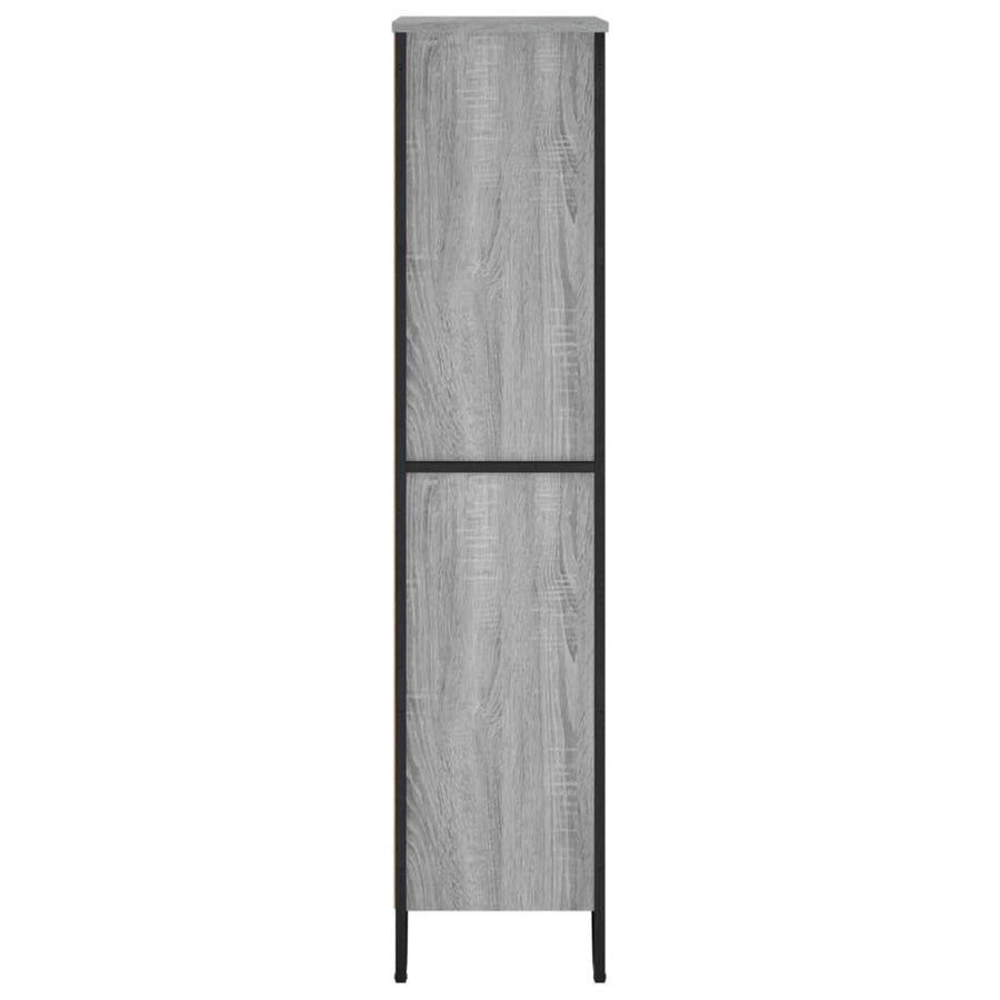 Boekenkast 80x31x137,5cm bewerkt hout grijs sonoma eikenkleurig