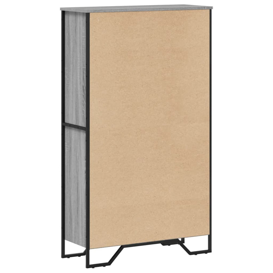 Boekenkast 80x31x137,5cm bewerkt hout grijs sonoma eikenkleurig