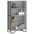 Boekenkast 80x31x137,5 cm bewerkt hout grijs sonoma