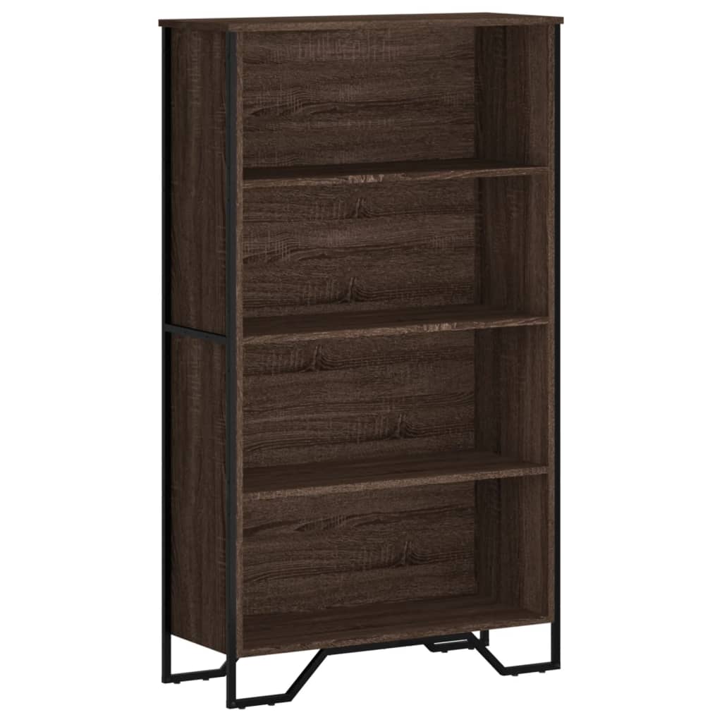 Boekenkast 80x31x137,5 cm bewerkt hout bruin eikenkleur
