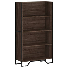 Boekenkast 80x31x137,5 cm bewerkt hout bruin eikenkleur
