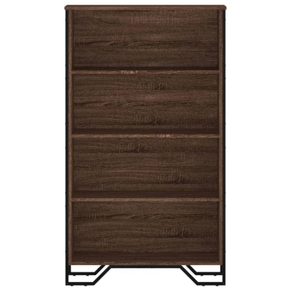 Boekenkast 80x31x137,5 cm bewerkt hout bruin eikenkleur