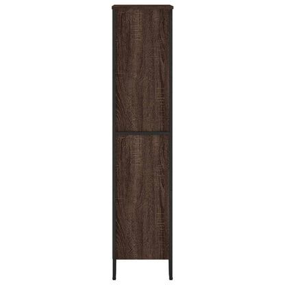 Boekenkast 80x31x137,5 cm bewerkt hout bruin eikenkleur
