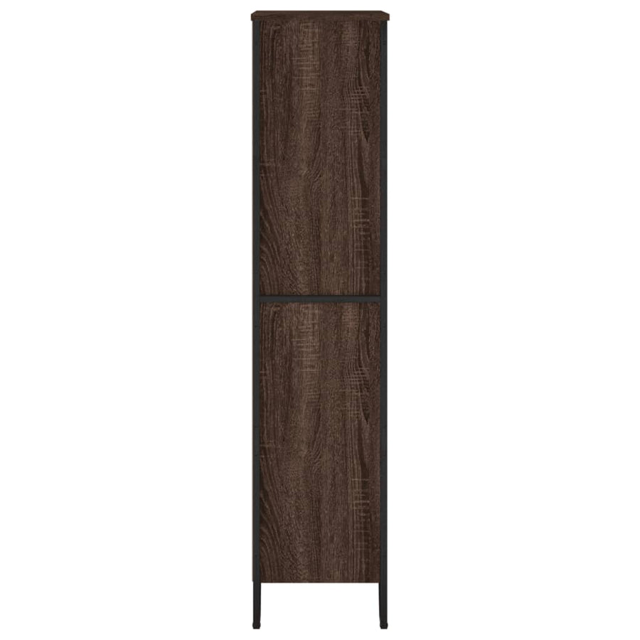 Boekenkast 80x31x137,5 cm bewerkt hout bruin eikenkleur