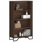 Boekenkast 80x31x137,5 cm bewerkt hout bruin