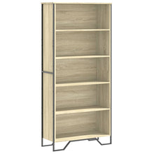 Boekenkast 80x31x169 cm bewerkt hout sonoma eikenkleurig