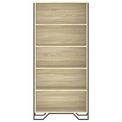 Boekenkast 80x31x169 cm bewerkt hout sonoma eikenkleurig