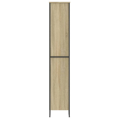Boekenkast 80x31x169 cm bewerkt hout sonoma eikenkleurig