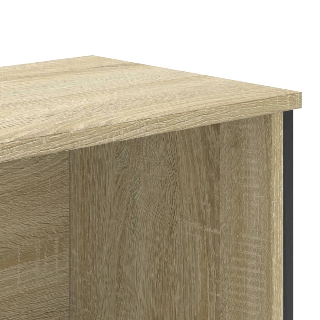 Boekenkast 80x31x169 cm bewerkt hout sonoma eikenkleurig
