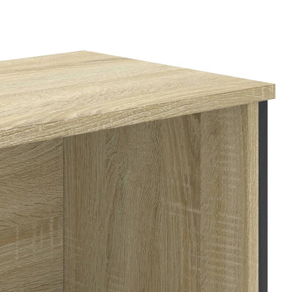 Boekenkast 80x31x169 cm bewerkt hout sonoma eikenkleurig