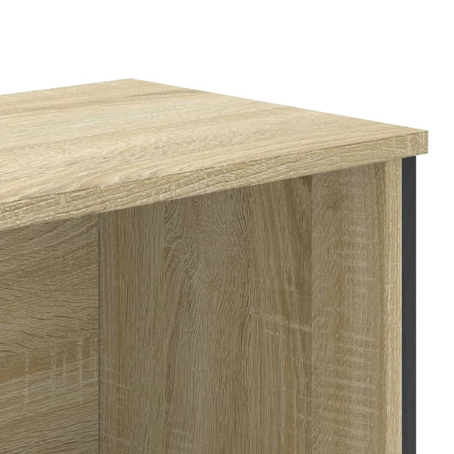 Boekenkast 80x31x169 cm bewerkt hout sonoma eikenkleurig