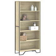 Boekenkast 80x31x169 cm bewerkt hout sonoma eiken