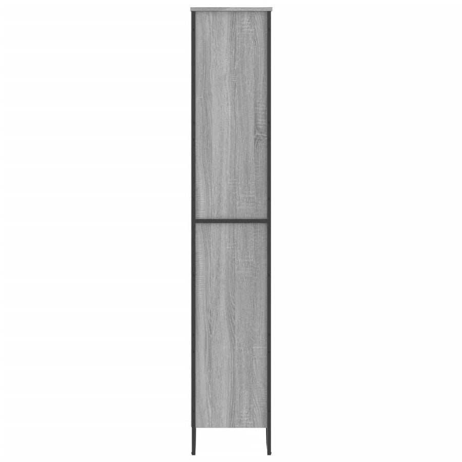 Boekenkast 80x31x169 cm bewerkt hout grijs sonoma eikenkleurig