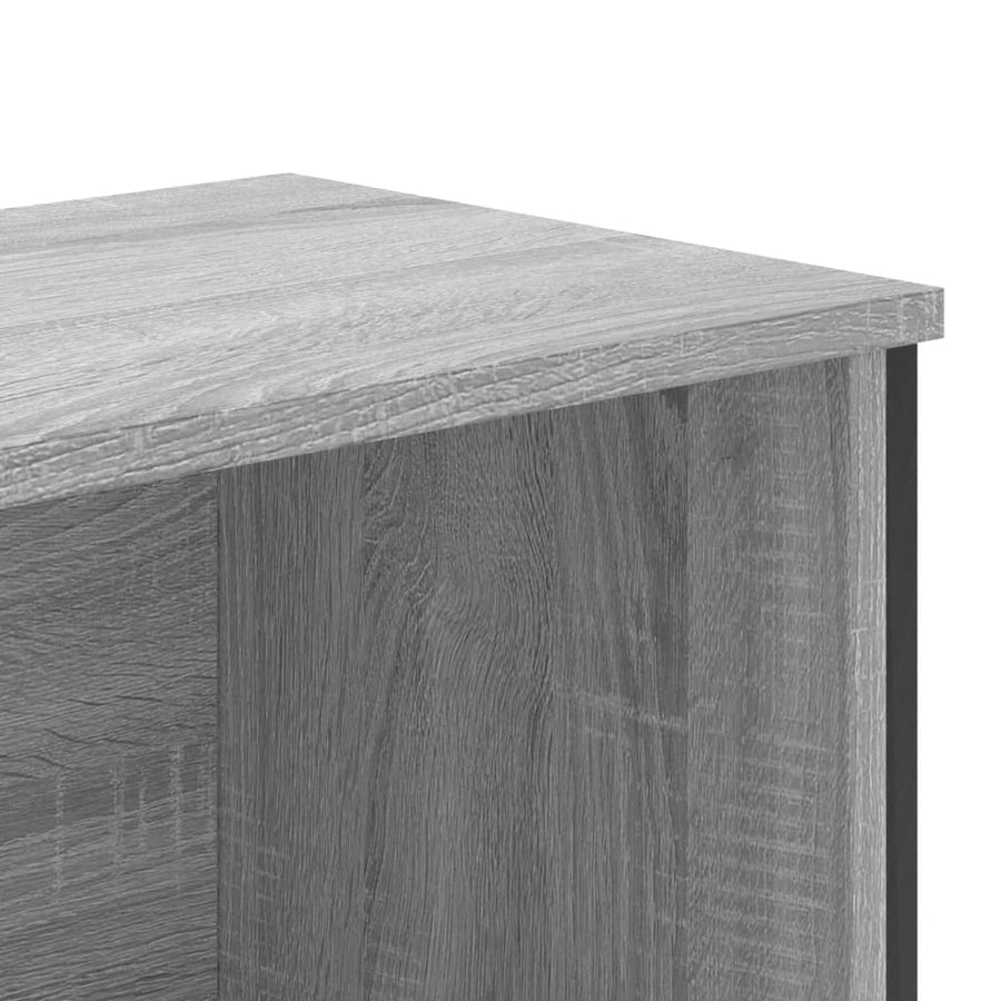 Boekenkast 80x31x169 cm bewerkt hout grijs sonoma eikenkleurig