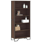 Bookcase 80x31x169 cm engineered wood brown oak-look
