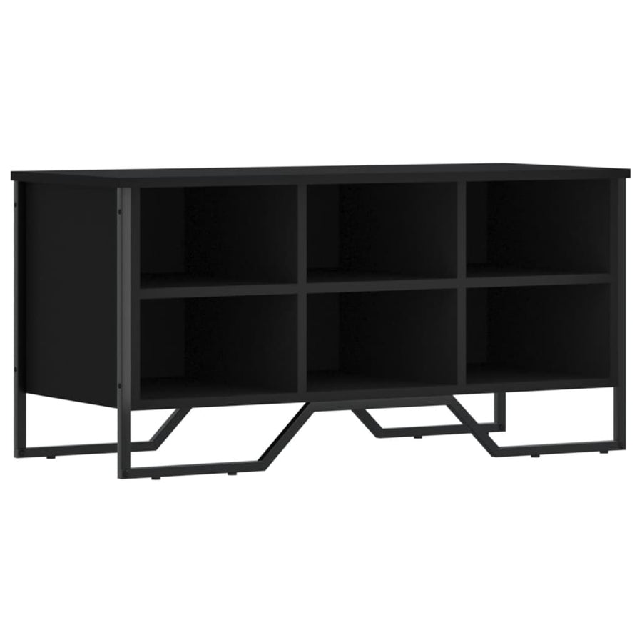 Schoenenkast 90x38x45,5 cm bewerkt hout zwart