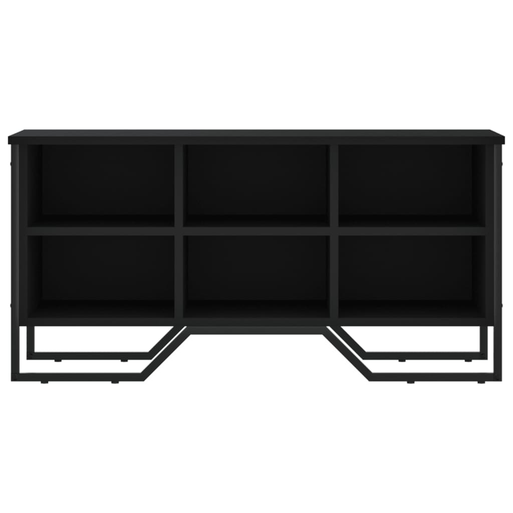 Schoenenkast 90x38x45,5 cm bewerkt hout zwart