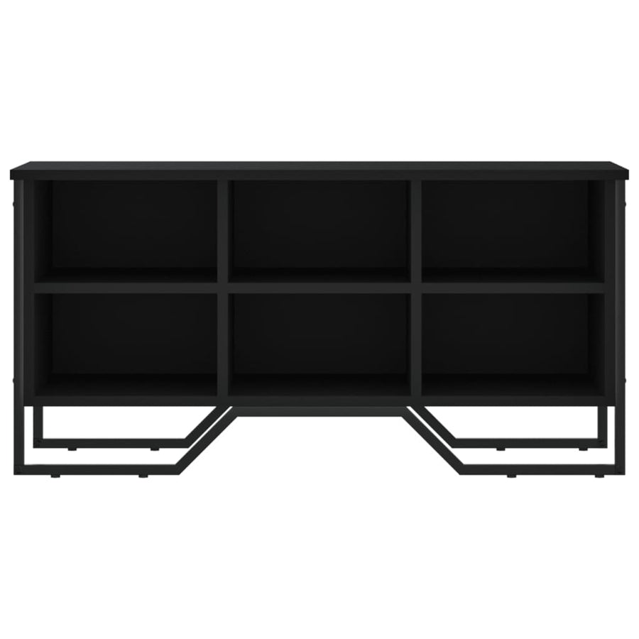 Schoenenkast 90x38x45,5 cm bewerkt hout zwart