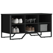 Schoenenkast 90x38x45,5 cm bewerkt hout zwart