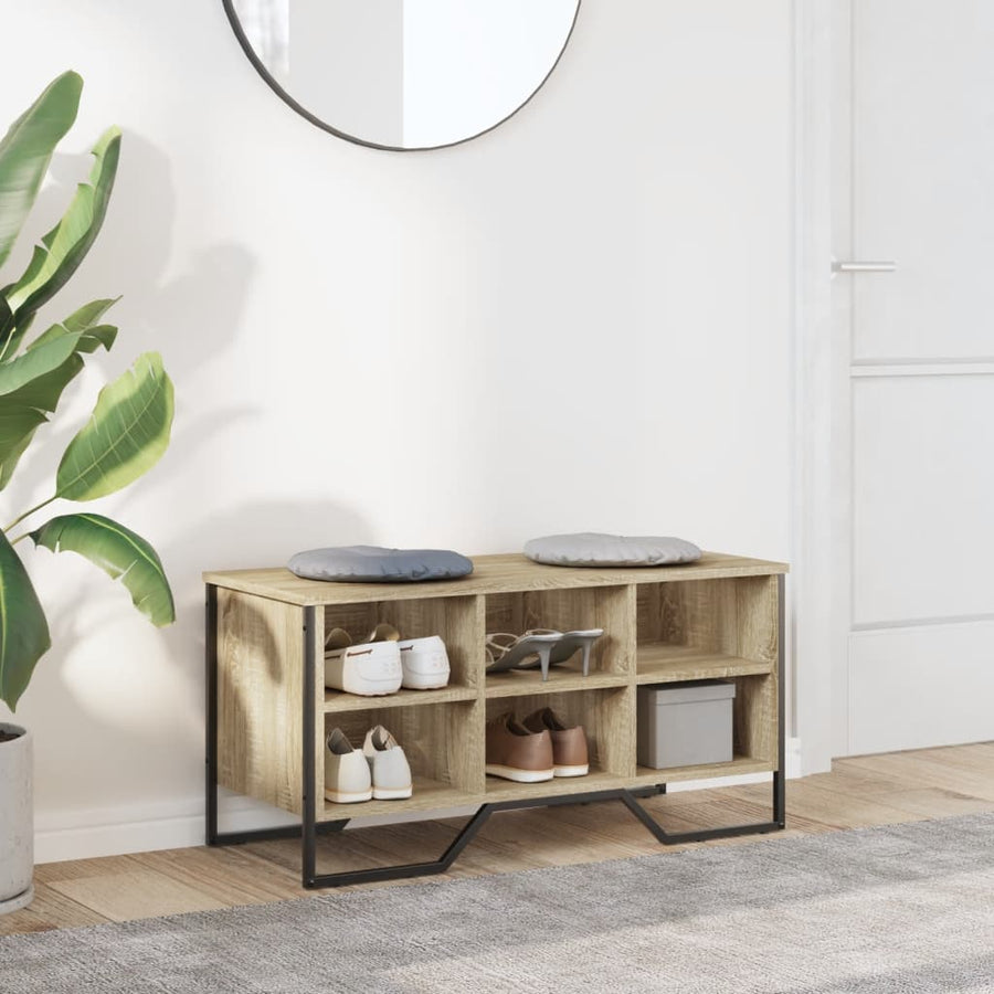 Schoenenkast 90x38x45,5 cm bewerkt hout sonoma eikenkleurig