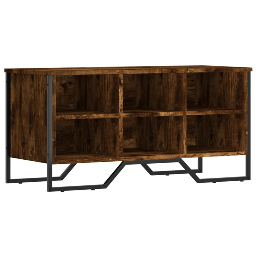 Schoenenkast 90x38x45,5 cm bewerkt hout gerookt eikenkleurig