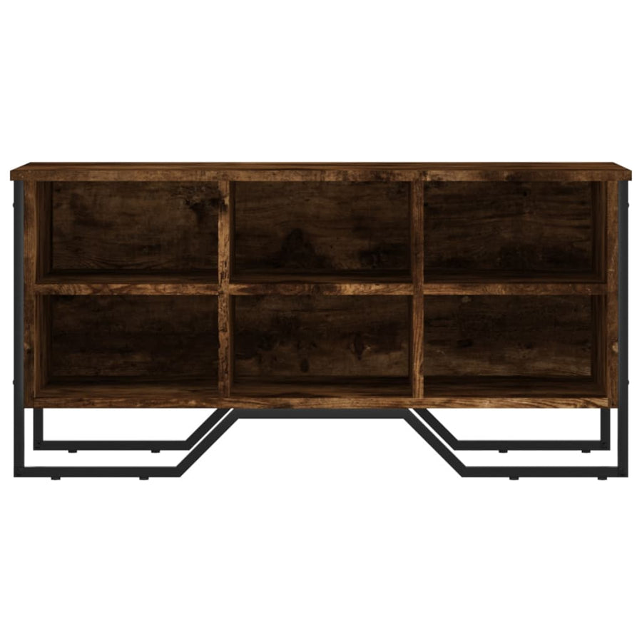 Schoenenkast 90x38x45,5 cm bewerkt hout gerookt eikenkleurig