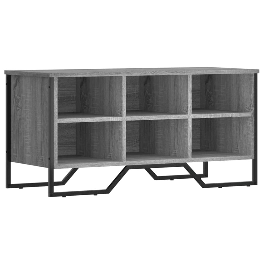 Schoenenkast 90x38x45,5 cm bewerkt hout grijs sonoma eikenkleur