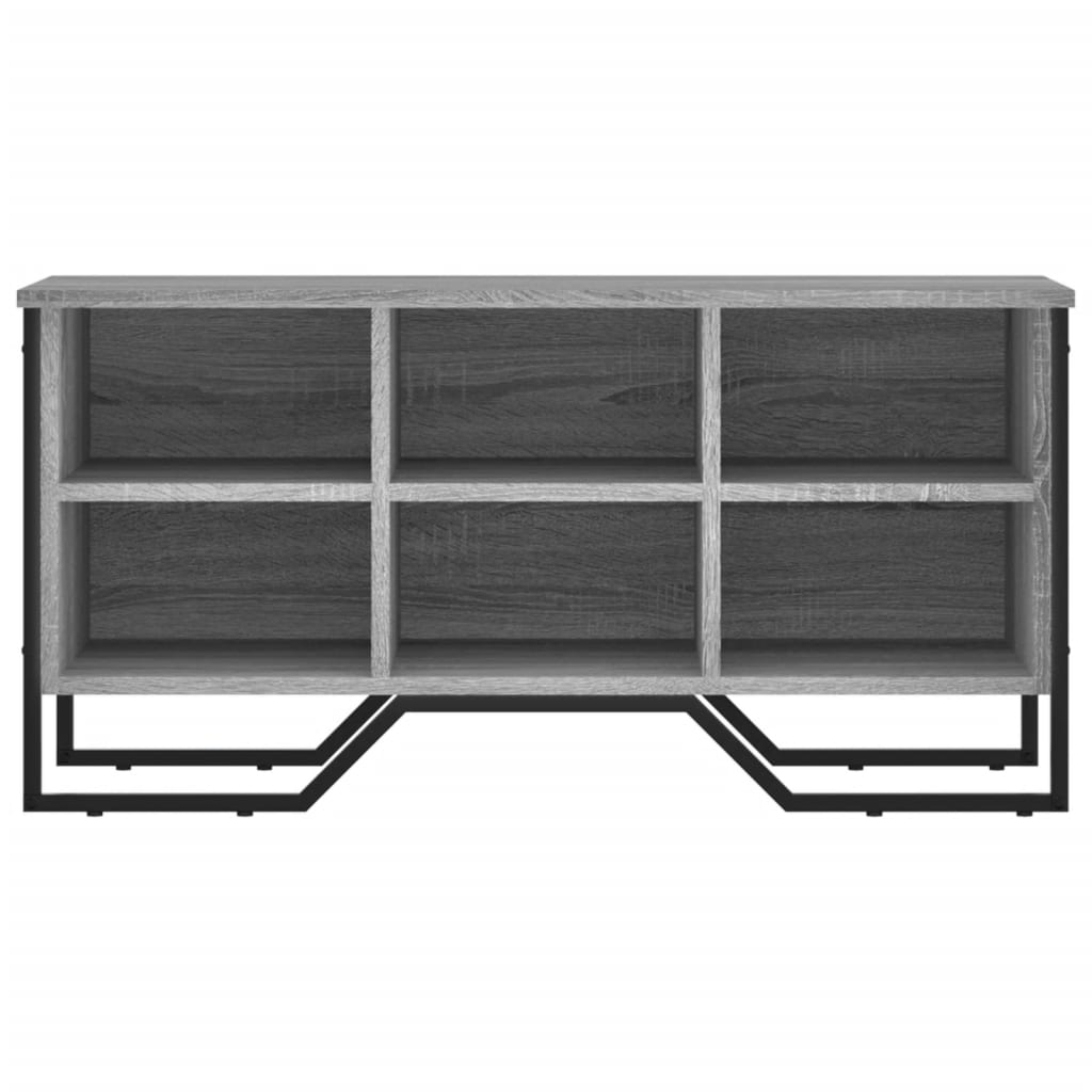Schoenenkast 90x38x45,5 cm bewerkt hout grijs sonoma eikenkleur