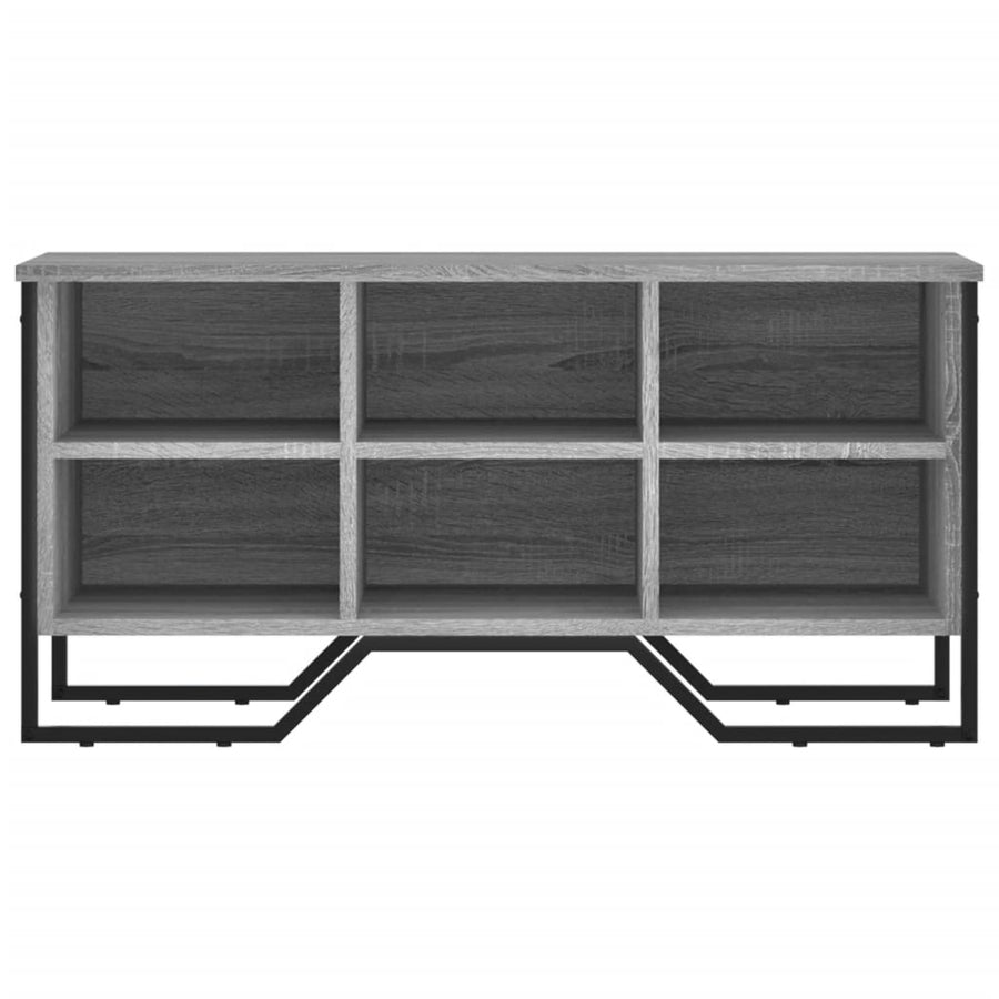Schoenenkast 90x38x45,5 cm bewerkt hout grijs sonoma eikenkleur