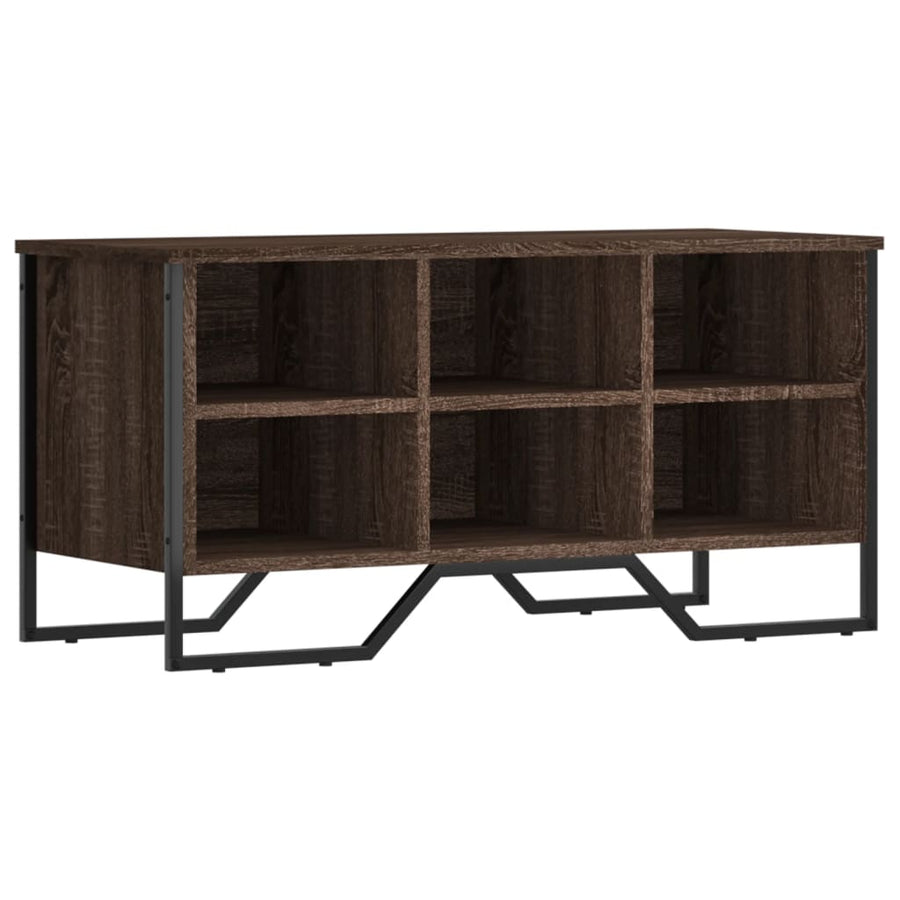 Schoenenkast 90x38x45,5 cm bewerkt hout bruin eikenkleurig