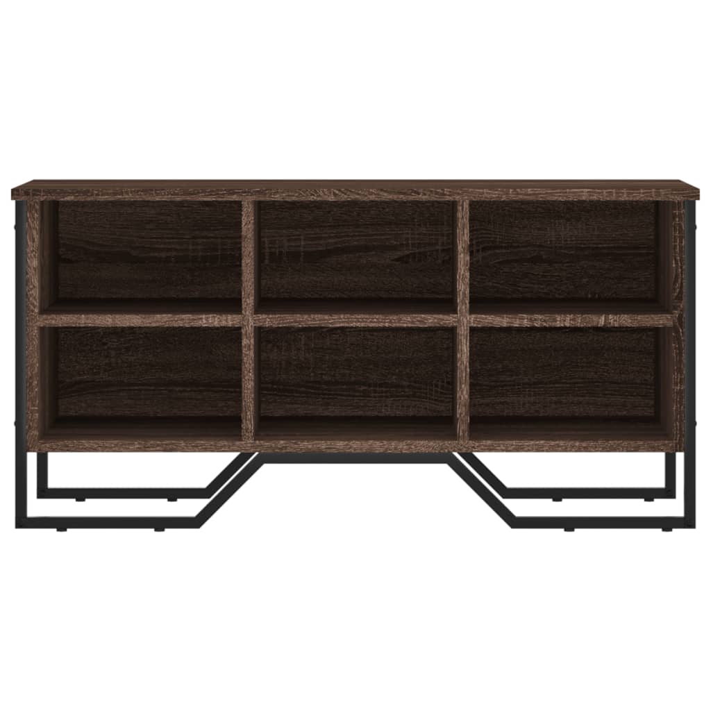 Schoenenkast 90x38x45,5 cm bewerkt hout bruin eikenkleurig