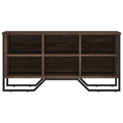Schoenenkast 90x38x45,5 cm bewerkt hout bruin eikenkleurig