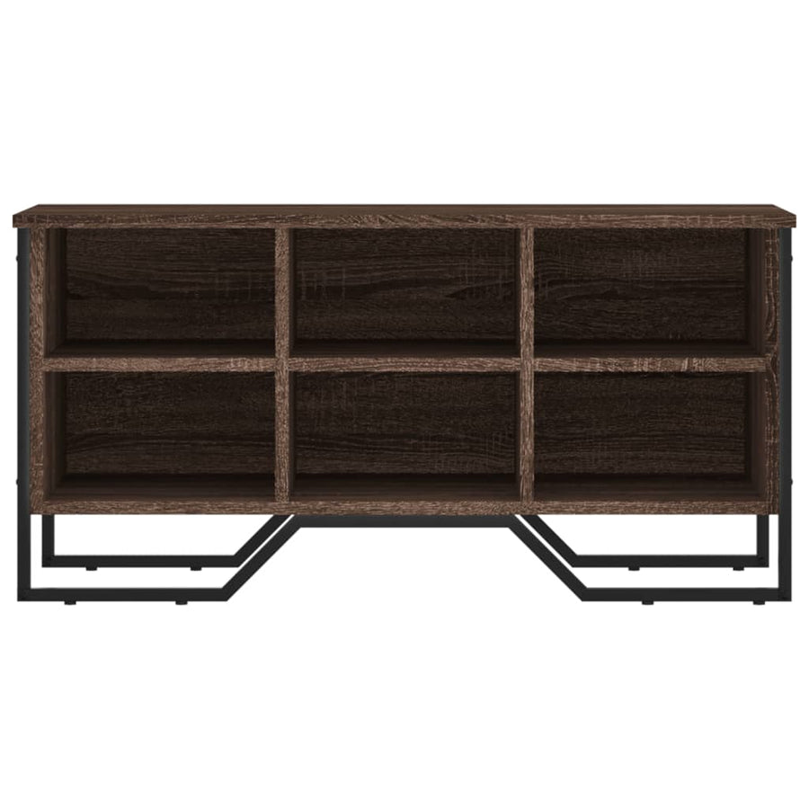 Schoenenkast 90x38x45,5 cm bewerkt hout bruin eikenkleurig