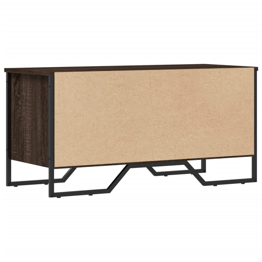 Schoenenkast 90x38x45,5 cm bewerkt hout bruin eikenkleurig