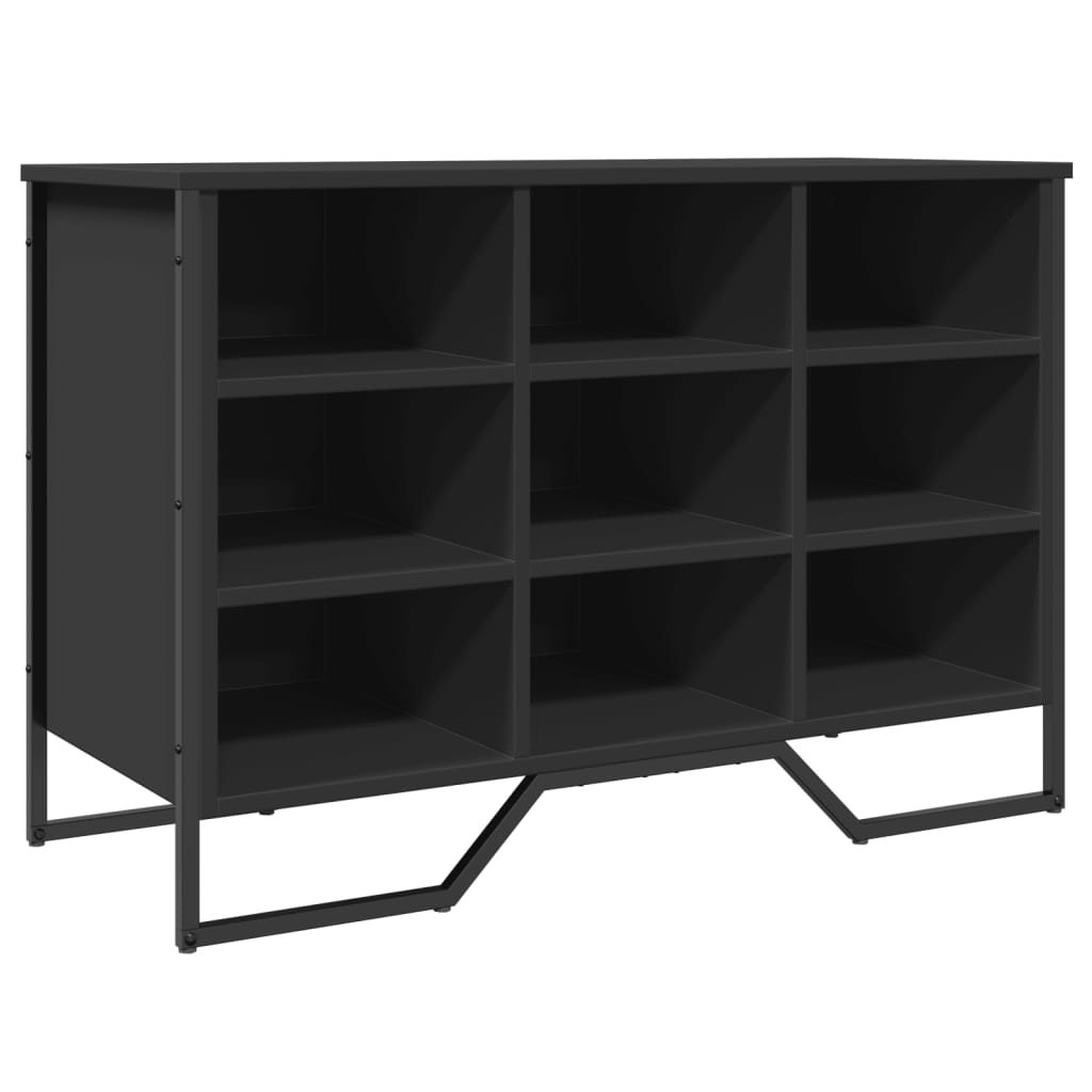 Schoenenkast 90x38x61,5 cm bewerkt hout zwart