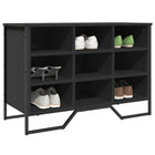 Shoe cabinet 90x38x61.5 cm engineered wood black