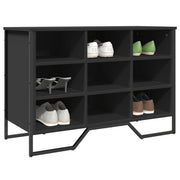 Schoenenkast 90x38x61,5 cm bewerkt hout zwart