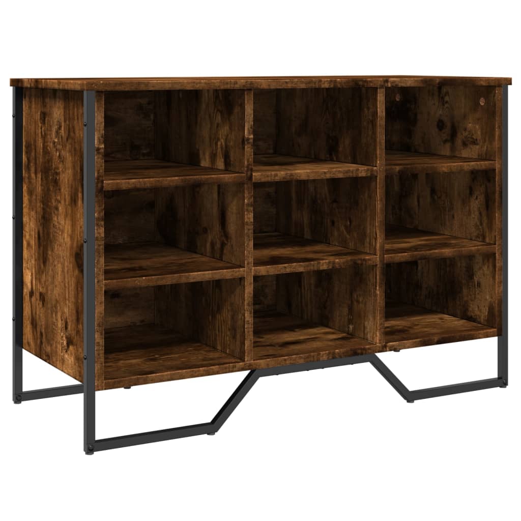 Schoenenkast 90x38x61,5 cm bewerkt hout gerookt eikenkleurig