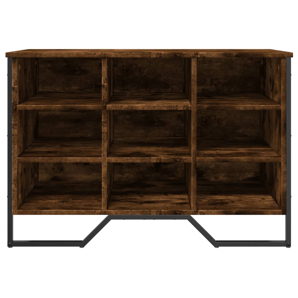 Schoenenkast 90x38x61,5 cm bewerkt hout gerookt eikenkleurig