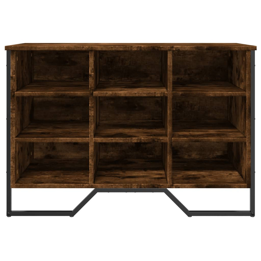 Schoenenkast 90x38x61,5 cm bewerkt hout gerookt eikenkleurig