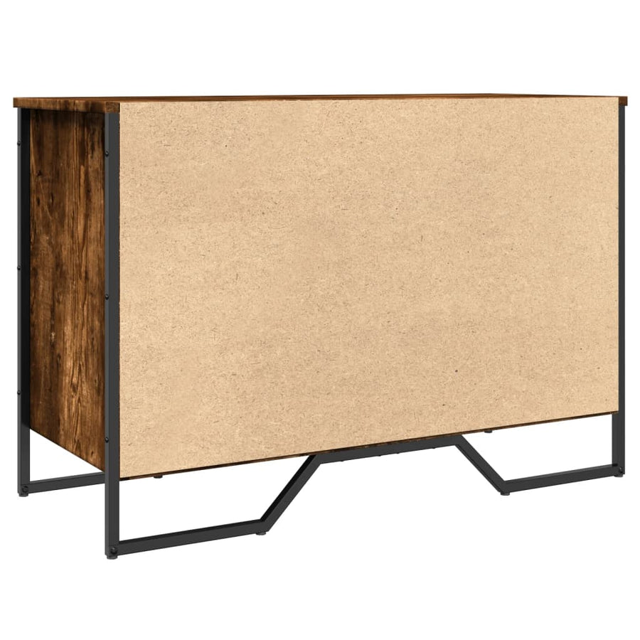 Schoenenkast 90x38x61,5 cm bewerkt hout gerookt eikenkleurig