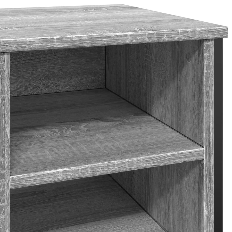 Schoenenkast 90x38x61,5 cm bewerkt hout grijs sonoma eikenkleur